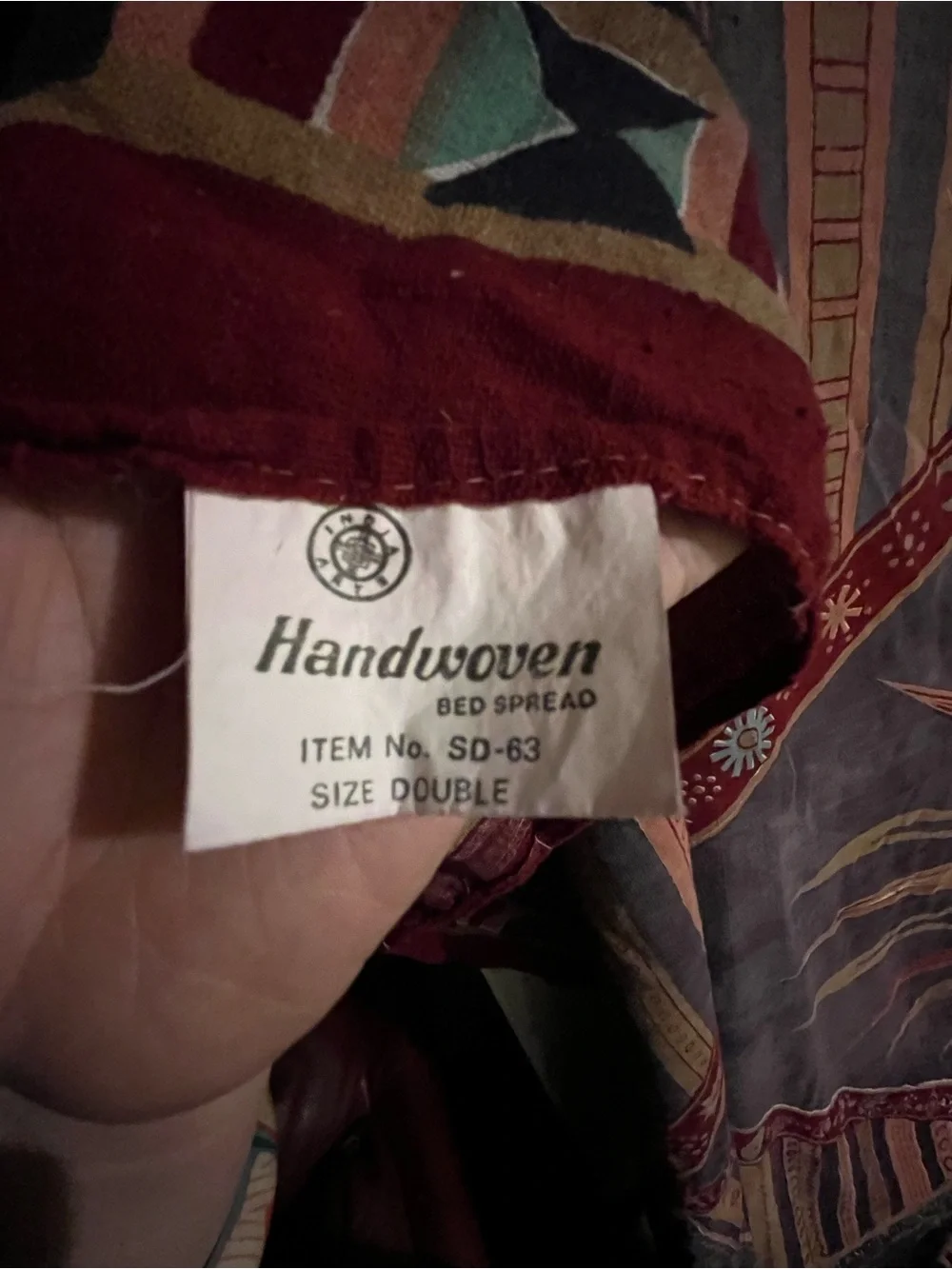 ndia Arts Handwoven Bedspread Tapestry Sun Moon Planets Boho Cotton